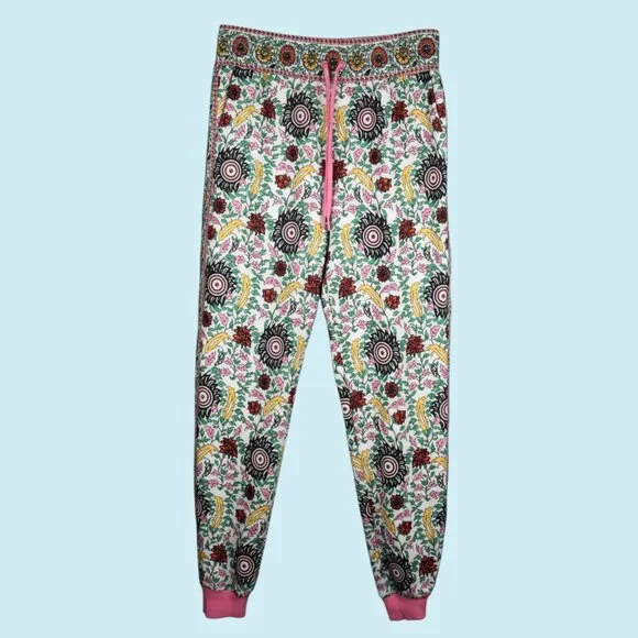 Alice + Olivia Floral Slim Jogger Pants Size Small Drawstring Elastic Waist - Picture 3 of 9